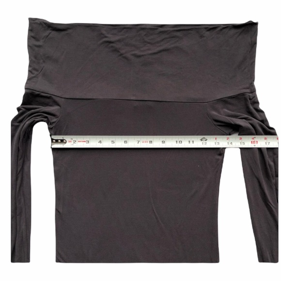 Aritzia Wilfred Off The Shoulder Grey Long Sleeve Bodel Top Size Medium - Picture 6 of 12